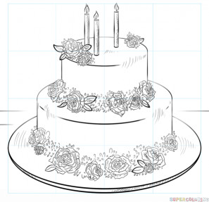 Birthday Cake Drawing Luxury How to Draw A Birthday Cake