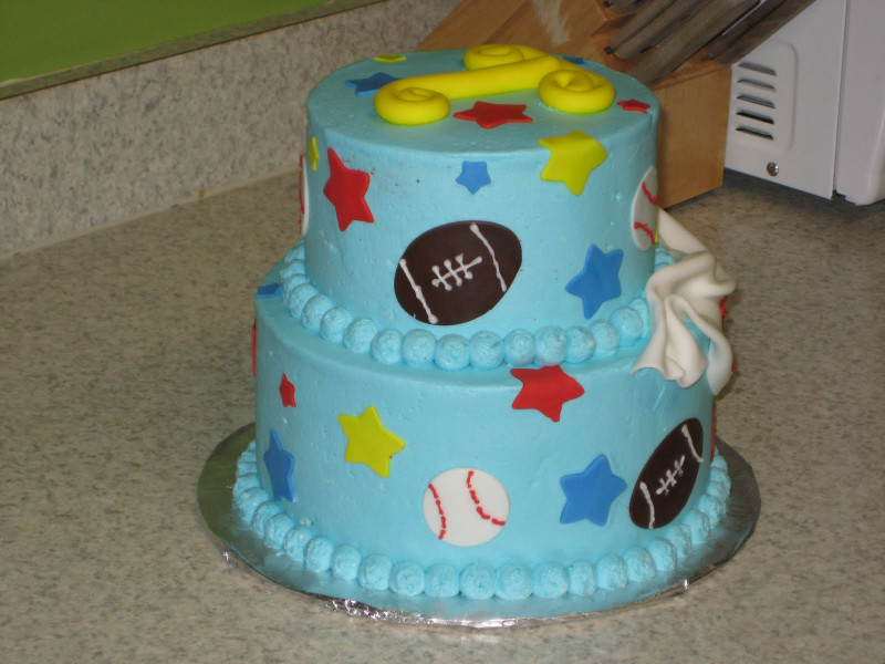 Birthday Cake For Boys
 f THe lOvE oF CakE 1st Birthday Sports Theme Style
