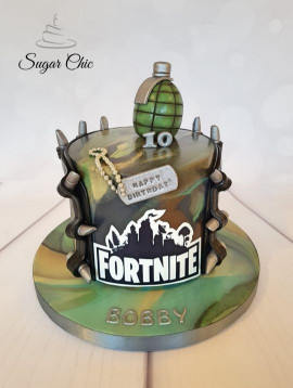 Birthday Cake Fortnite
 Fortnite Birthday Cake cake by Sugar Chic CakesDecor