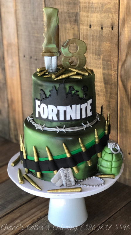 Birthday Cake Fortnite
 Fortnite Game Fondant 2 Tier Birthday Cake