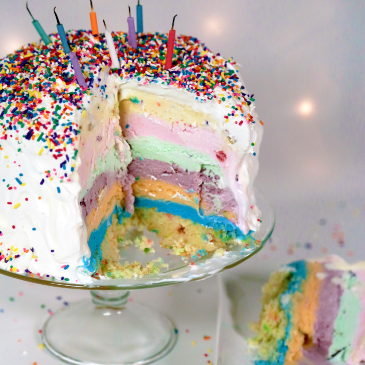Birthday Cake Ice Cream
 Birthday Ice Cream Cake Recipe Video