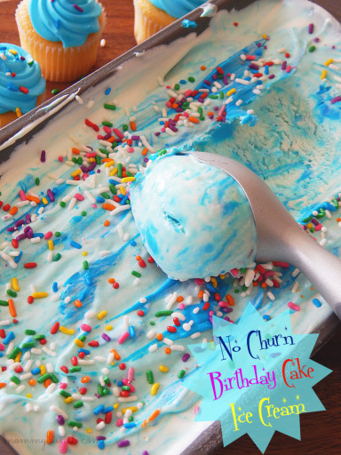 Birthday Cake Ice Cream
 Easy no churn Birthday Cake Ice Cream