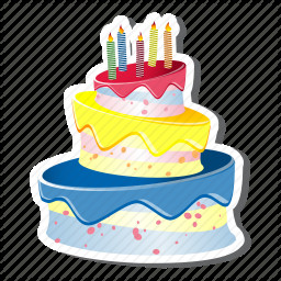 Birthday Cake Icon Lovely Birthdaycake Cake Candles Celebration Party Three