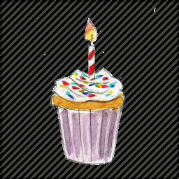 Birthday Cake Icon
 Bake birthday cake cupcake dessert sprinkles sweet