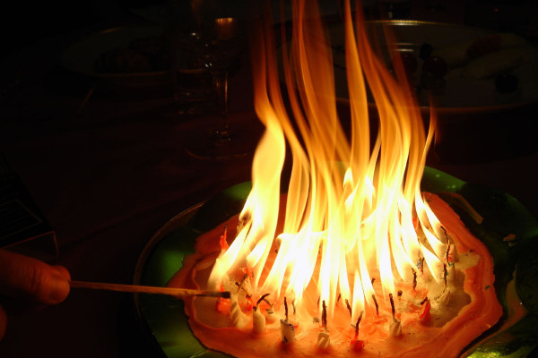 Birthday Cake On Fire
 Birthday Cake Candles Fire