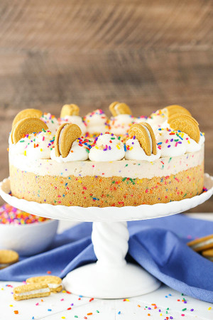 Birthday Cake Oreos
 Amazing No Bake Golden Birthday Cake Oreo Cheesecake Recipe