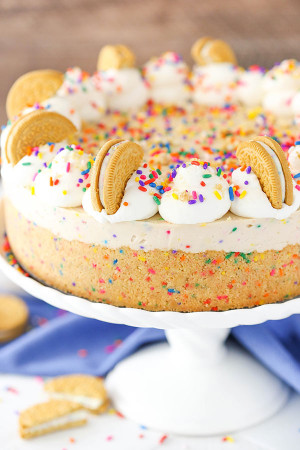 Birthday Cake Oreos
 Amazing No Bake Golden Birthday Cake Oreo Cheesecake Recipe