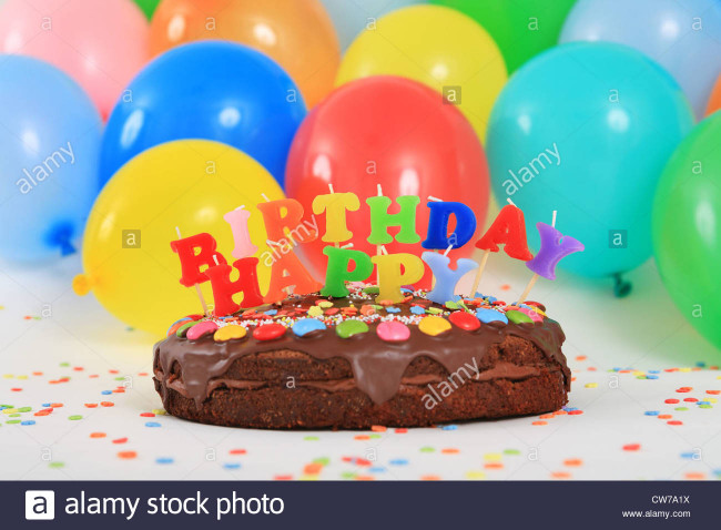 Birthday Cake With Candles And Balloons
 happy birthday chocolate cake with candles and balloons