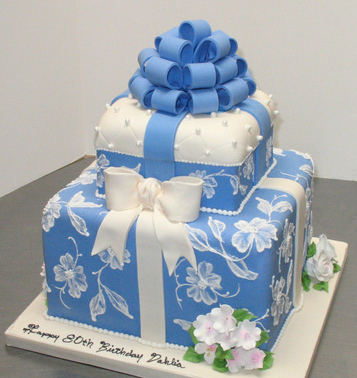 Blue Birthday Cake
 Birthday Cakes — Fancy Cakes by Leslie DC MD VA wedding