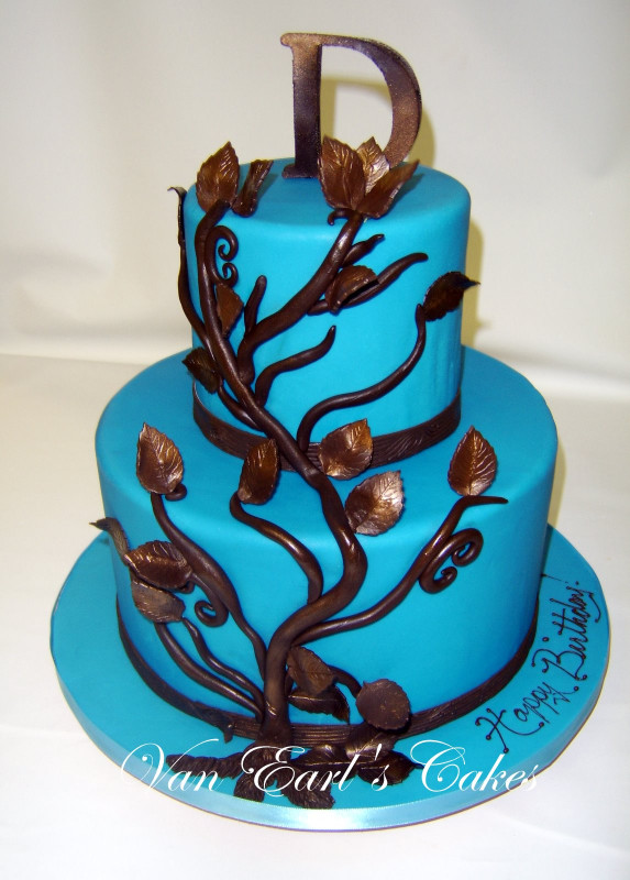 Blue Birthday Cake
 Van Earl s Cakes Surprise Blue Birthday Cake