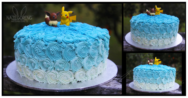 Blue Birthday Cake
 Blue ombre birthday cake by Nazegoreng on DeviantArt