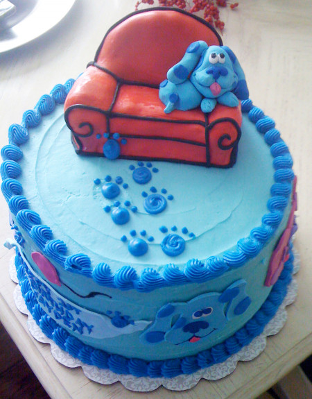 Blue Birthday Cake
 Blue s Clues Birthday Cake CakeCentral