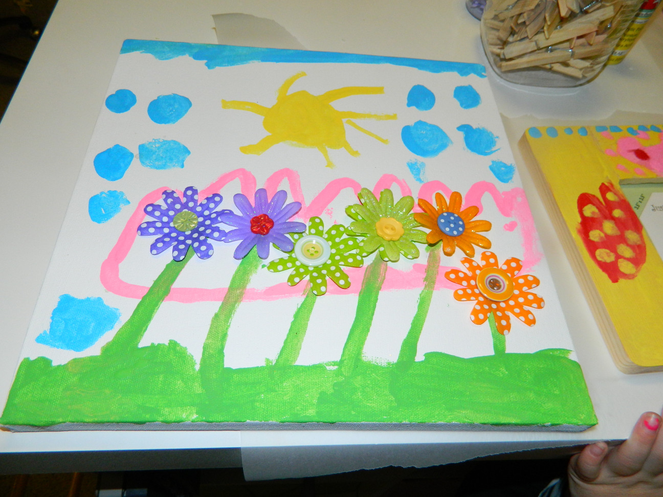 Canvas Painting Ideas For Kids
 Creative How to Make Painted Art Canvas & Paper Flower