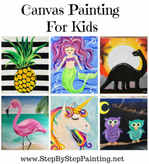 Canvas Painting Ideas For Kids
 Painting For Kids Step By Step Canvas Painting line