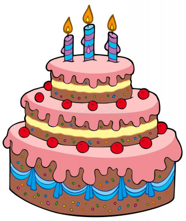 Cartoon Birthday Cake
 Big cartoon birthday cake stock vector Illustration of