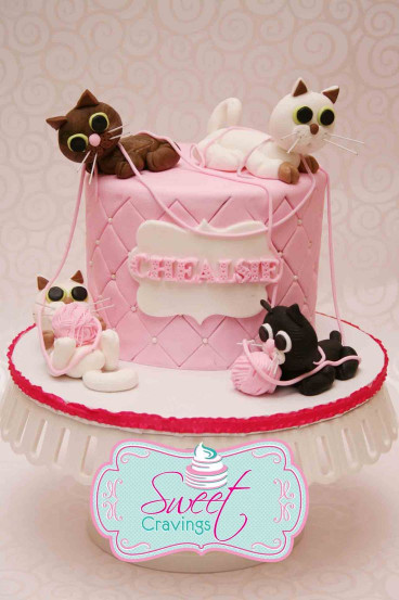 Cat Birthday Cake
 Best 25 Fondant cat ideas on Pinterest