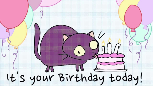 Cat Licking Your Birthday Cake
 There s A Cat Licking Your Birthday Cake