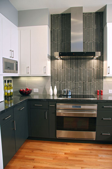 Contemporary Kitchen Backsplash
 Contemporary Kitchen Vertical tiles are a perfect accent