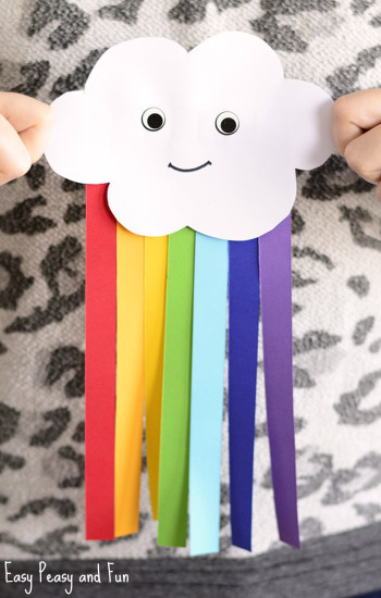 Craft Ideas For Kids With Paper
 Cute Paper Rainbow Kid Craft Easy Peasy and Fun