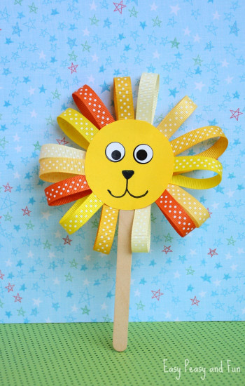 Craft Projects For Kids
 Ribbon Lion Puppet Craft Lion Crafts for Kids Easy