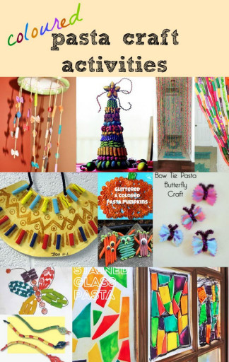 Crafts To Do With Kids
 Coloured Pasta Craft Activities for kids