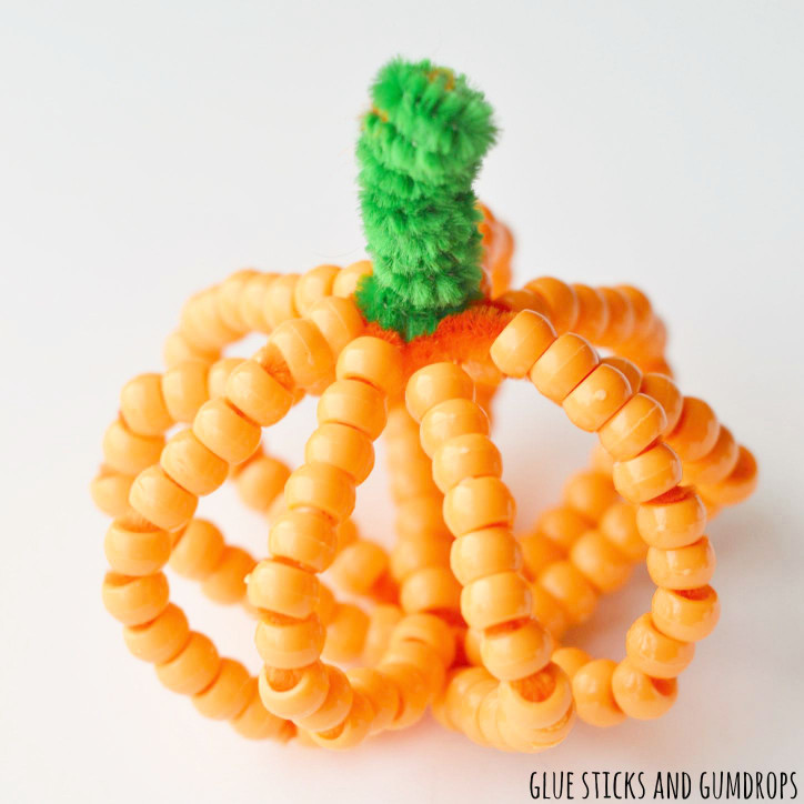 Crafts With Kids
 Beaded Pumpkin Craft for Kids Glue Sticks and Gumdrops