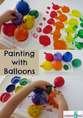 Creative Activities For Kids
 Painting with Balloons