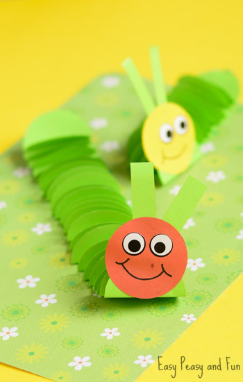 Cute Crafts For Kids
 Paper Caterpillar Craft Paper Circles Crafts Easy