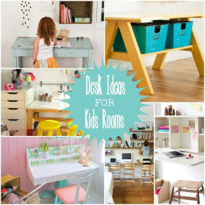 DIY Kids Desk
 DIY Kids Room Art & Homework Desk Ideas with Storage