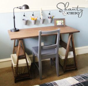 DIY Kids Desk
 How To Build A Sawhorse Desk For Both Rustic And Modern