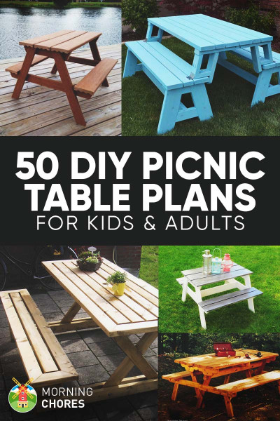 DIY Kids Picnic Table
 50 Free DIY Picnic Table Plans for Kids and Adults