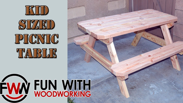 DIY Kids Picnic Table
 Project How to build a kid sized picnic table out of 8
