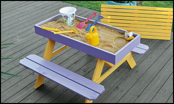 DIY Kids Picnic Table
 Build your kids a picnic table with sandbox – Your