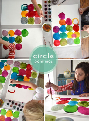 DIY Kids Project
 Funny DIY For Kids Watercolor Circle Paintings