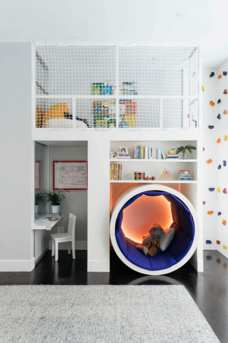 DIY Kids Room
 This Colorful Kids’ Room Has a Climbing Rock Wall