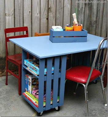 DIY Kids Table
 Kids Table Build Using Wood Crates And Plywood