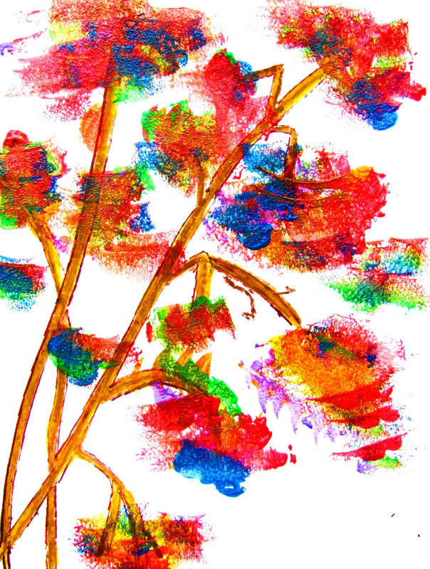 Easy Art For Kids
 colormehappy Sponge painting Fun to do easy art lesson
