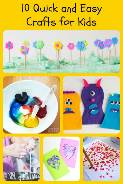 Easy Craft For Kids
 10 Quick and Easy Crafts for Kids 5 Minutes for Mom
