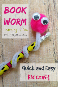 Easy Craft Ideas For Kids At School
 Book Worm Quick and easy kid craft Kids Craft A