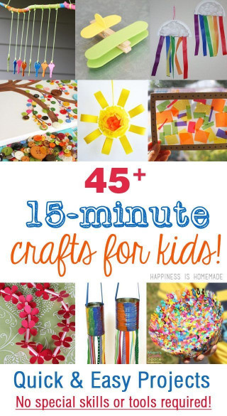Easy Craft Ideas For Kids
 45 Quick & Easy Kids Crafts that ANYONE Can Make
