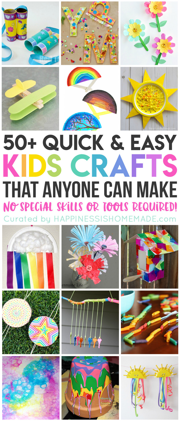 Easy Kids Crafts
 50 Quick & Easy Kids Crafts that ANYONE Can Make