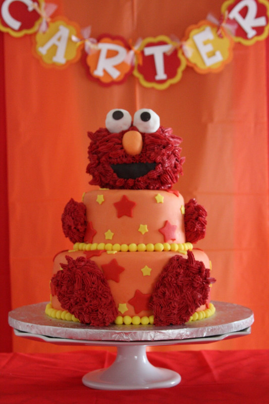 Elmo Birthday Cake
 Melinda Makes Cake Sesame Street Elmo Cake