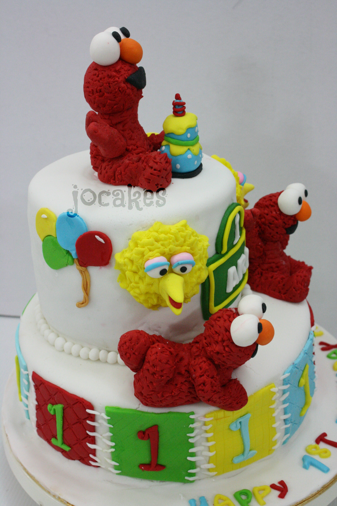 Elmo Birthday Cake
 Elmo cake and cupcakes for Ari 1st birthday