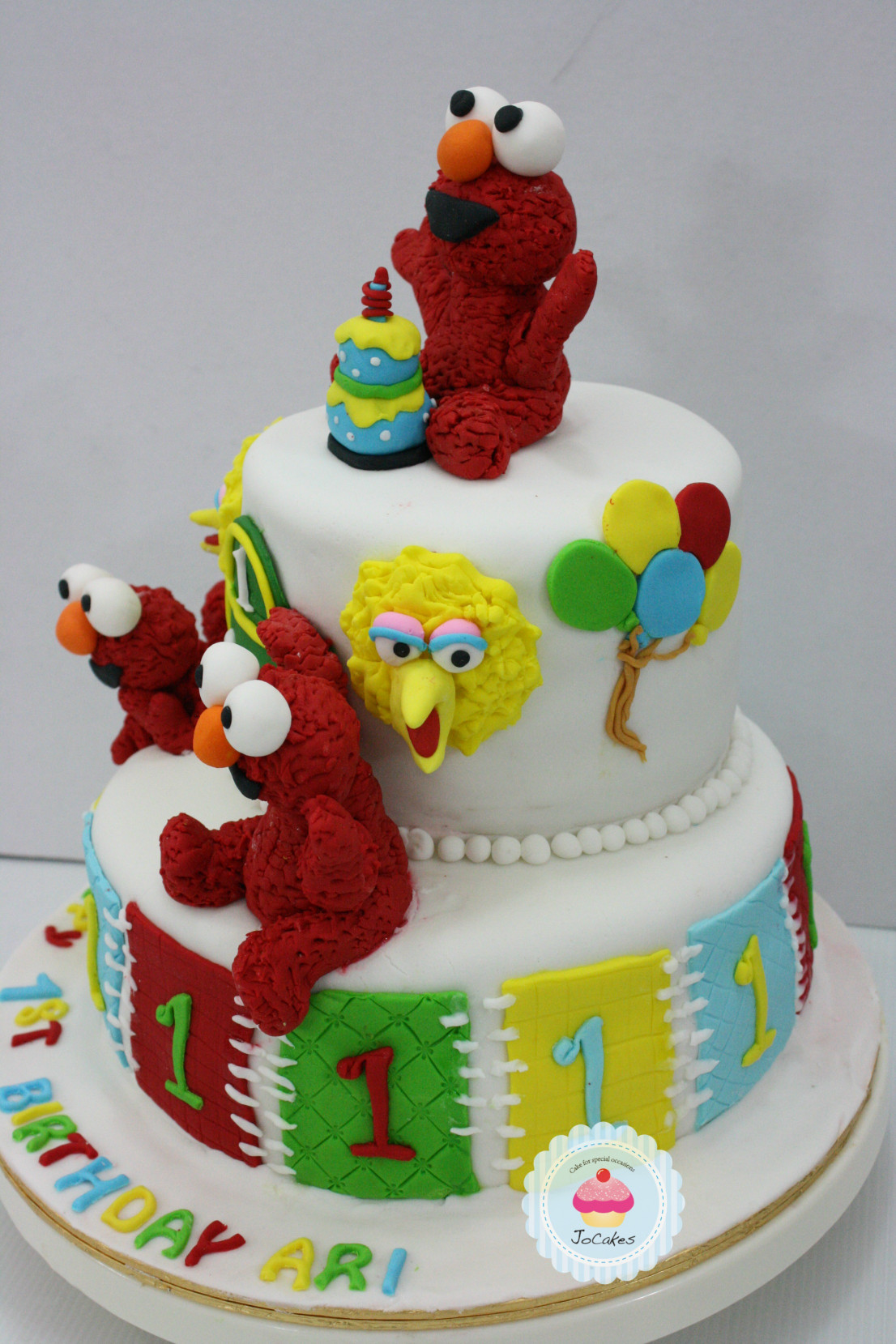 Elmo Birthday Cake
 Elmo cake and cupcakes for Ari 1st birthday