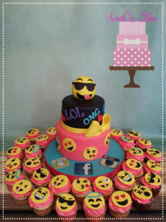 Emoji Birthday Cake
 emoji cake cake by sweetsnmore CakesDecor