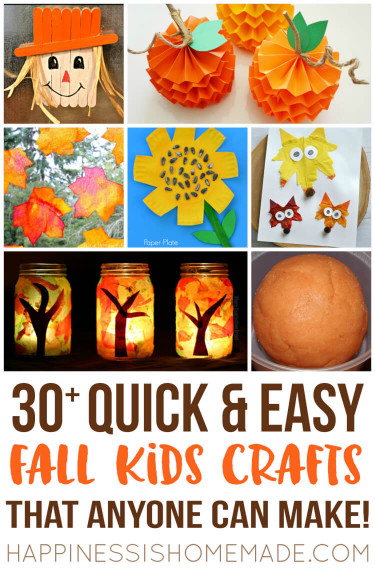 Fall Craft Ideas For Kids
 Easy Fall Kids Crafts That Anyone Can Make Happiness is