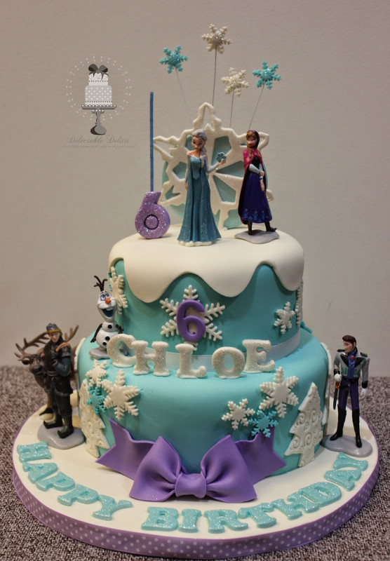 Frozen Birthday Cake
 Delectable Delites Frozen cake for Chole s 6th birthday