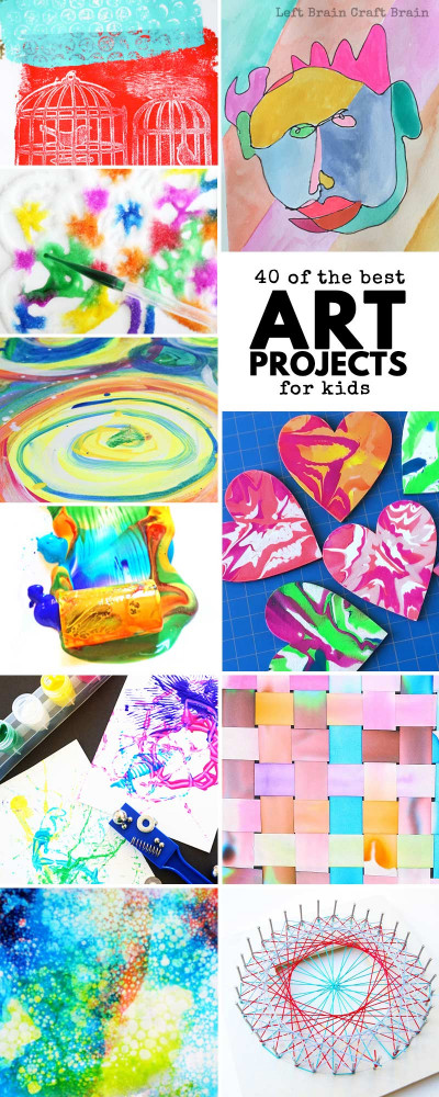 Fun Art Projects For Kids
 40 of the Best Art Projects for Kids Left Brain Craft Brain