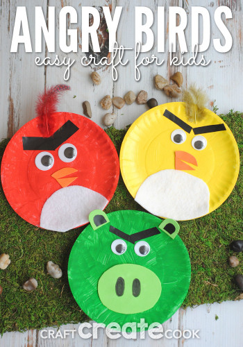 Fun Crafts For Kids
 Craft Create Cook Angry Birds Paper Plate Kids Craft