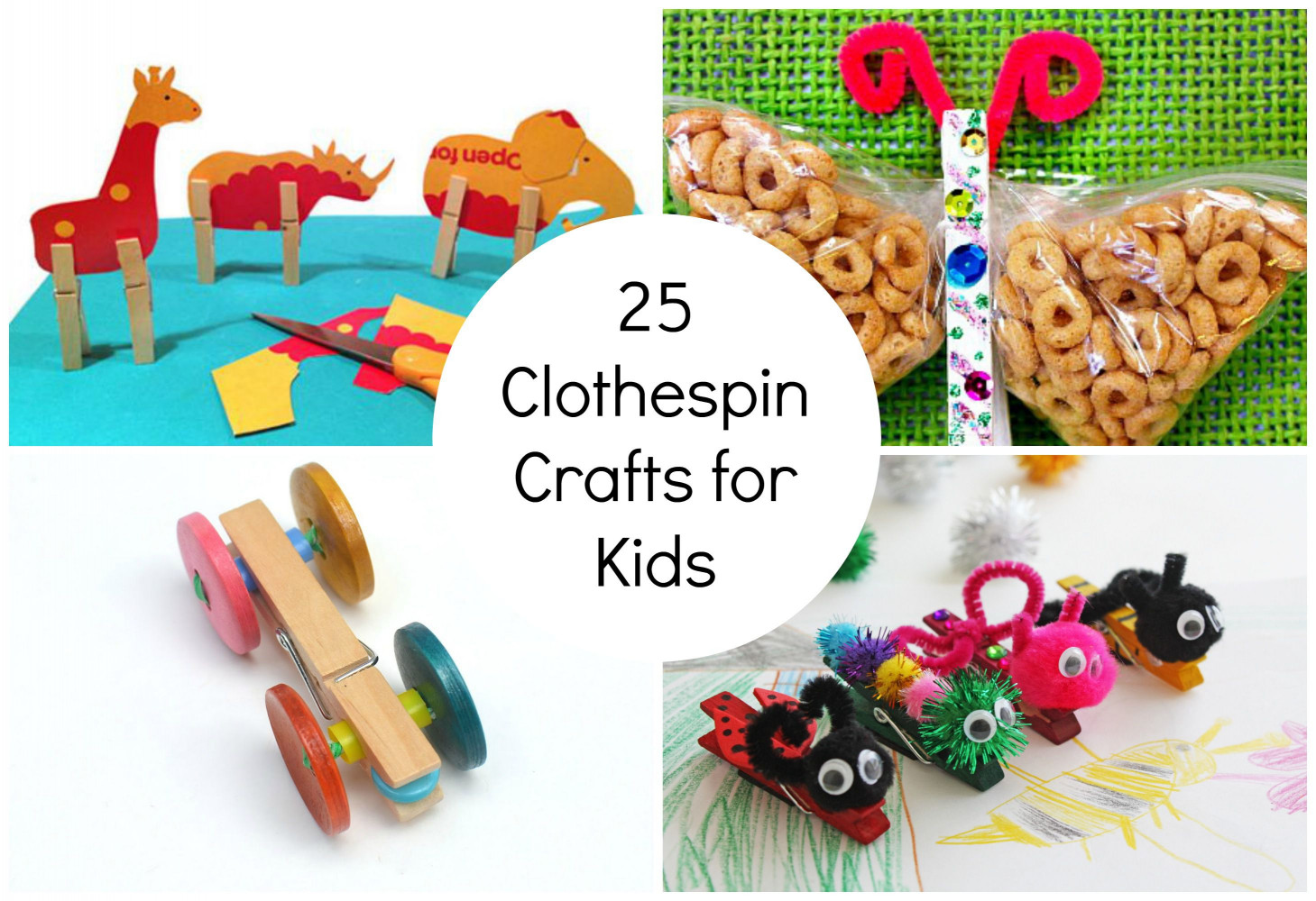 Fun Crafts For Kids
 25 Clothespin Crafts for Kids